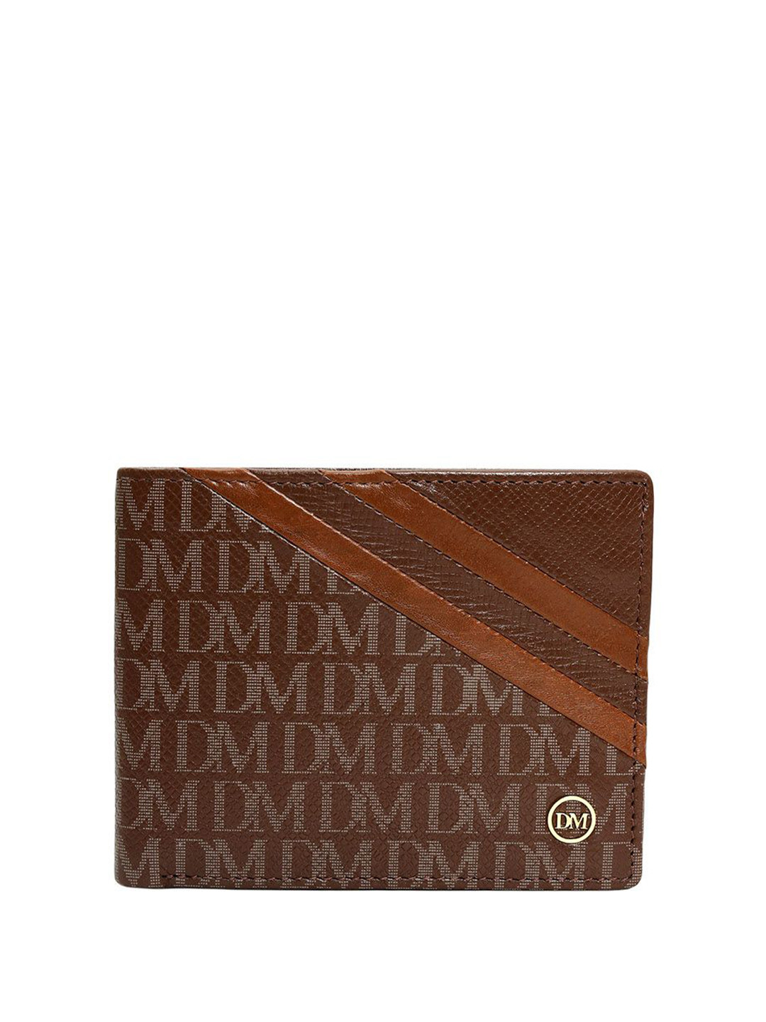 Da Milano Men Typography Printed Short Two Fold Wallet