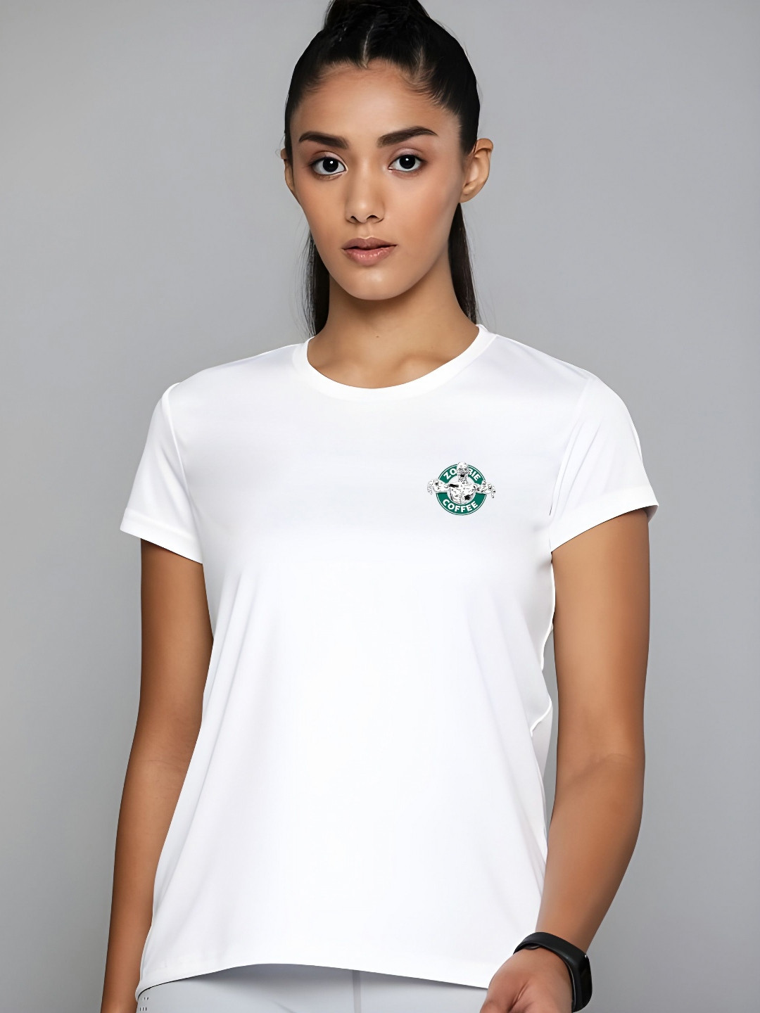 TRENDSATTIRE Brand Logo Round Neck Sports T-shirt