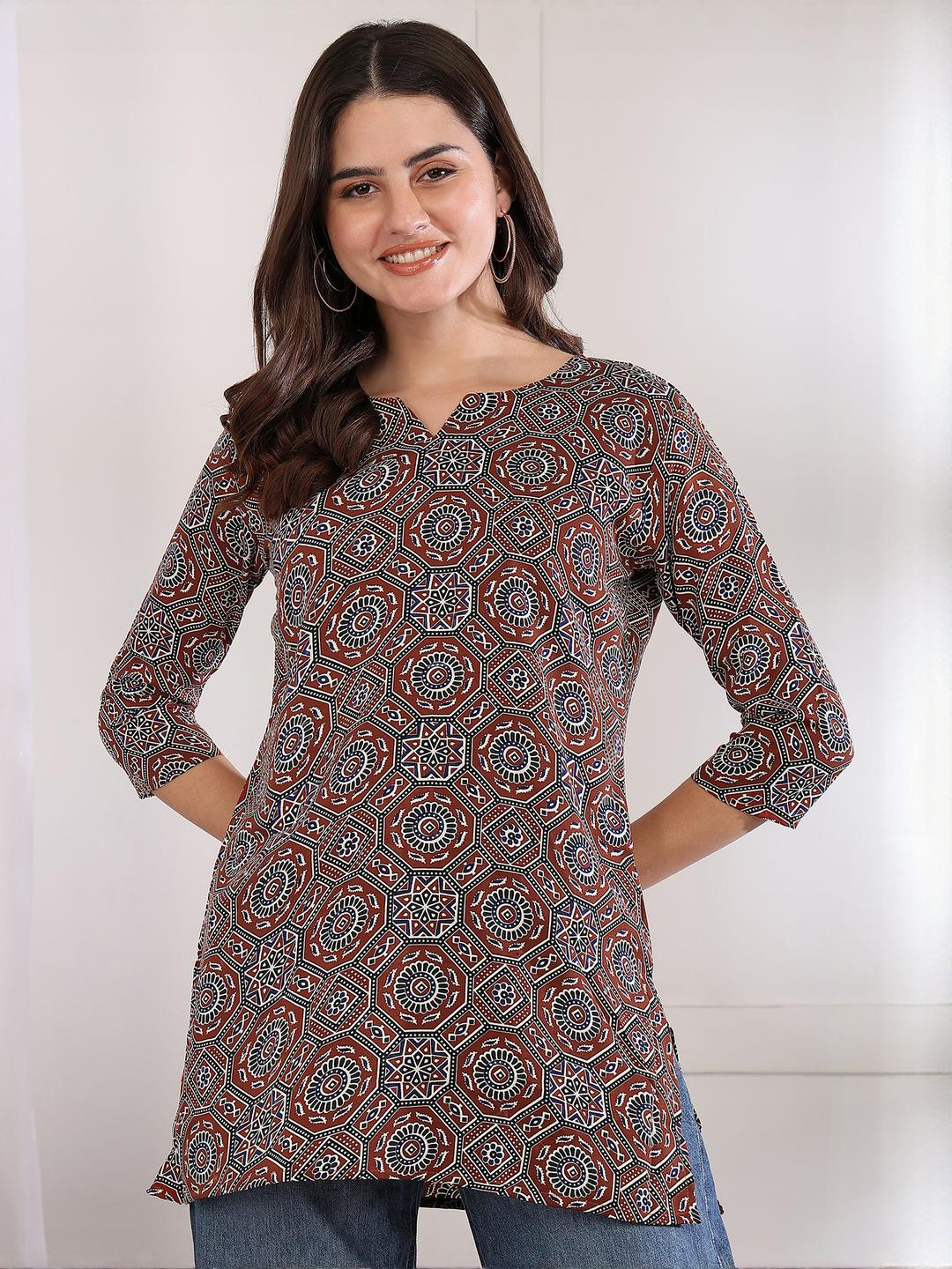 Women Printed Regular Straight Kurti Pack Of-1