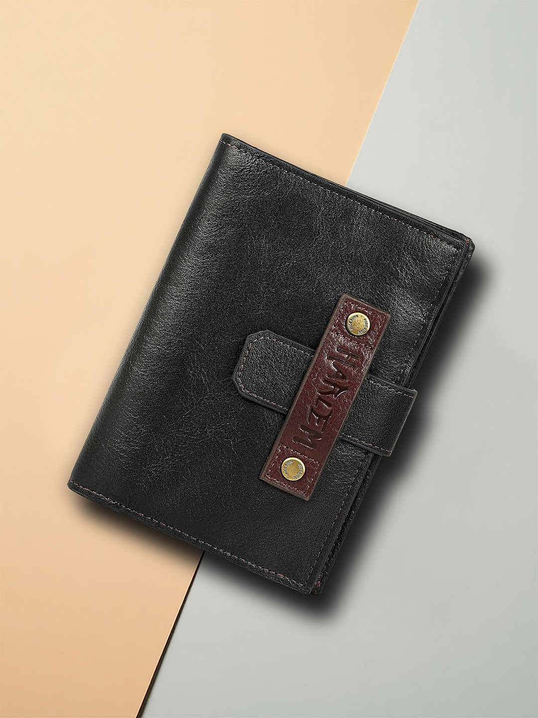Hidesign Unisex Leather Passport Holder with Passport Holder