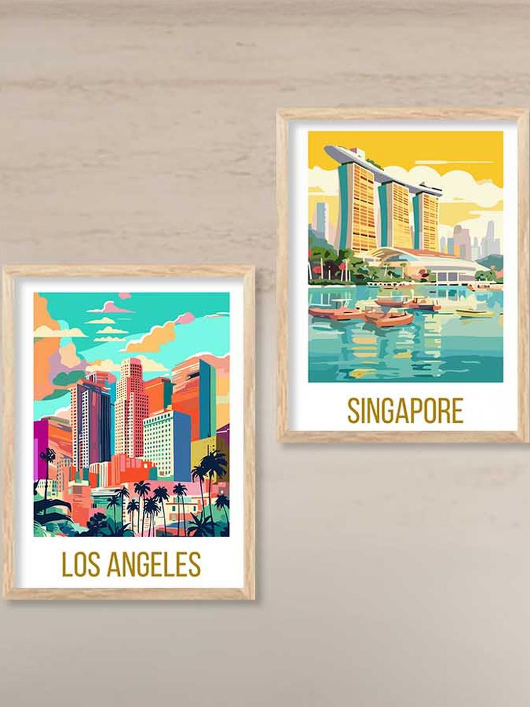 Travel Wall Art  With Frame Home Decor Wall Painting For Living Room Office Bedroom