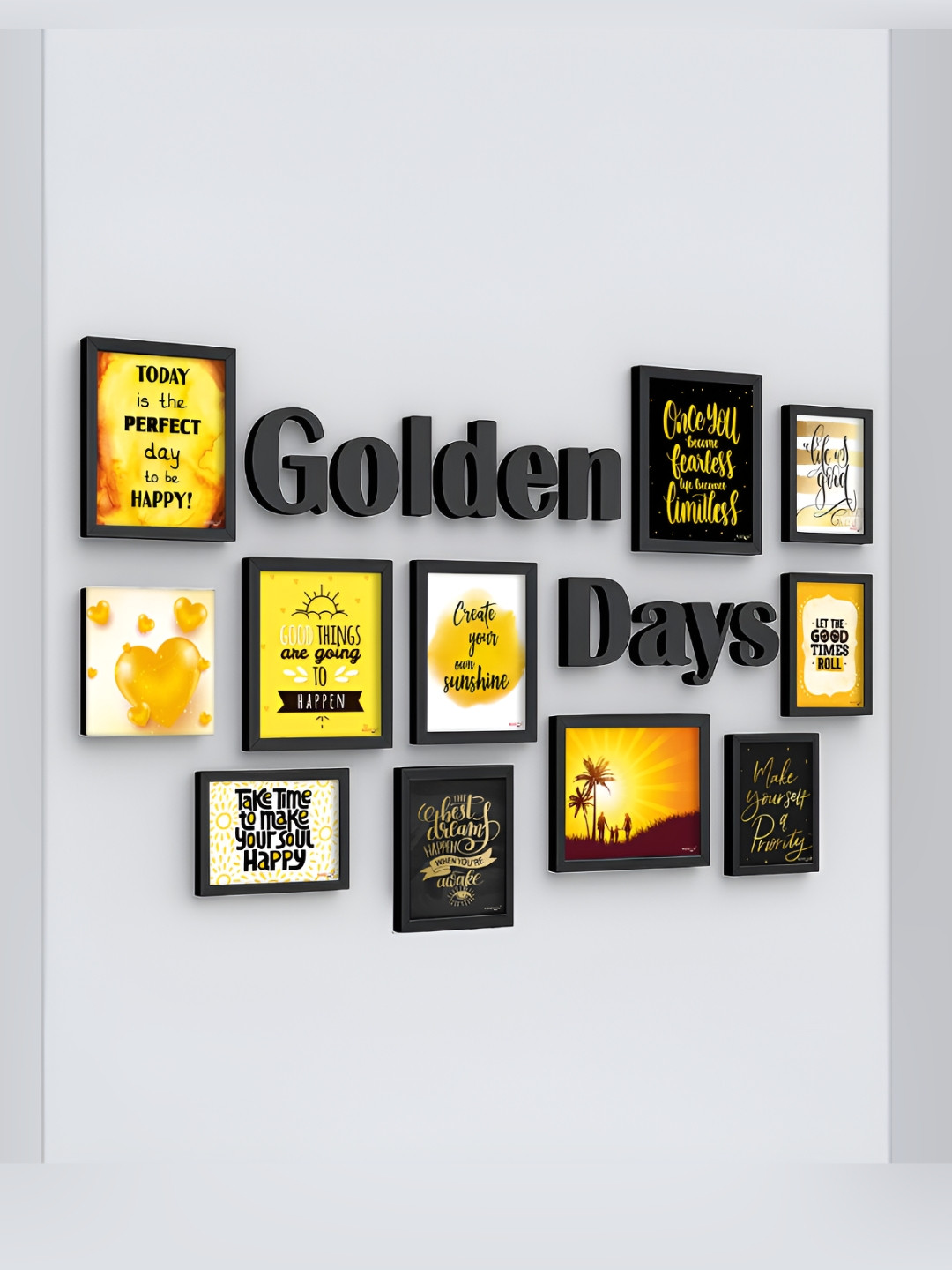RANDOM Set Of 10 Golden Days Wall Frame Set
