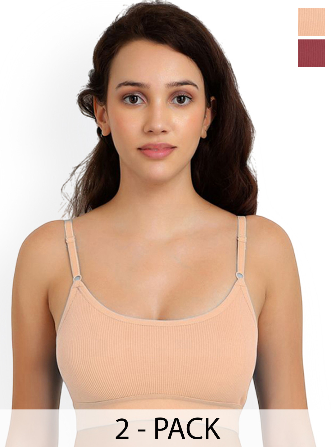 Samvar Pack Of 2 Non-Padded Lingerie Set  Goma Set_M,Br