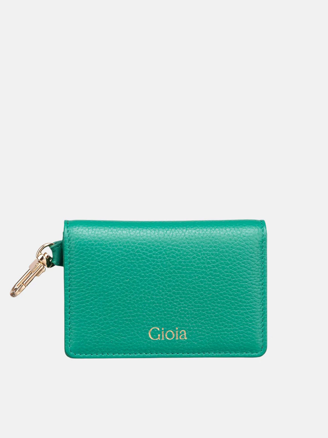 GIOIA Women Green Leather Rom Credit Card Holder with RFID