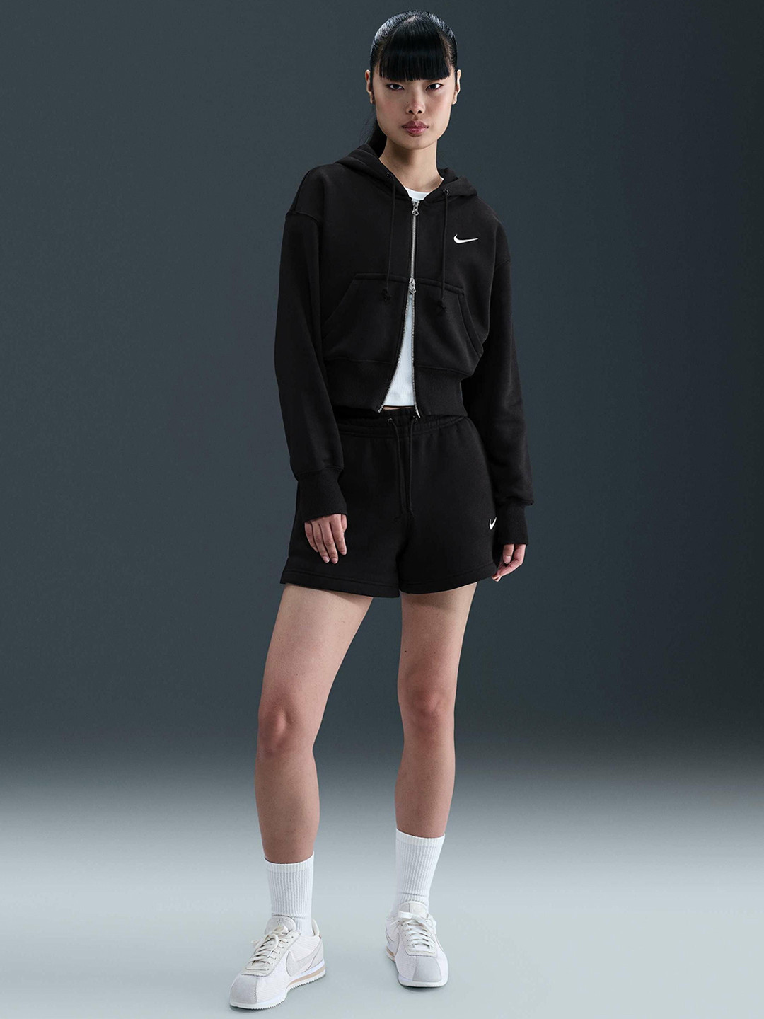 Nike Sportswear Phoenix Fleece Women's Loose Full-Zip Cropped Hoodie