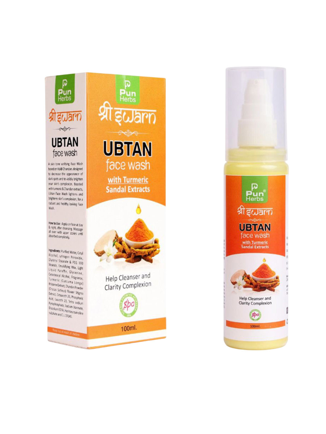 Punherbs Ubtan Face Wash With Turmeric - 100 ml