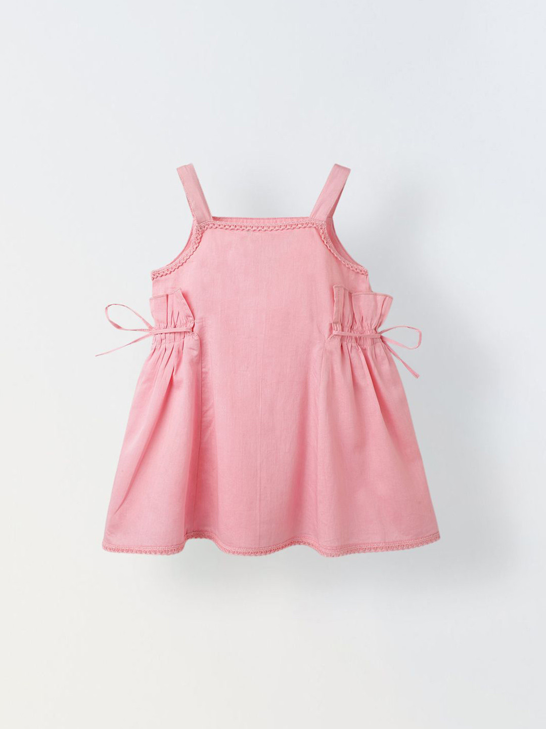 SPUNKIES Girls A-Line Sleeveless Bow-Tie Cotton Dress