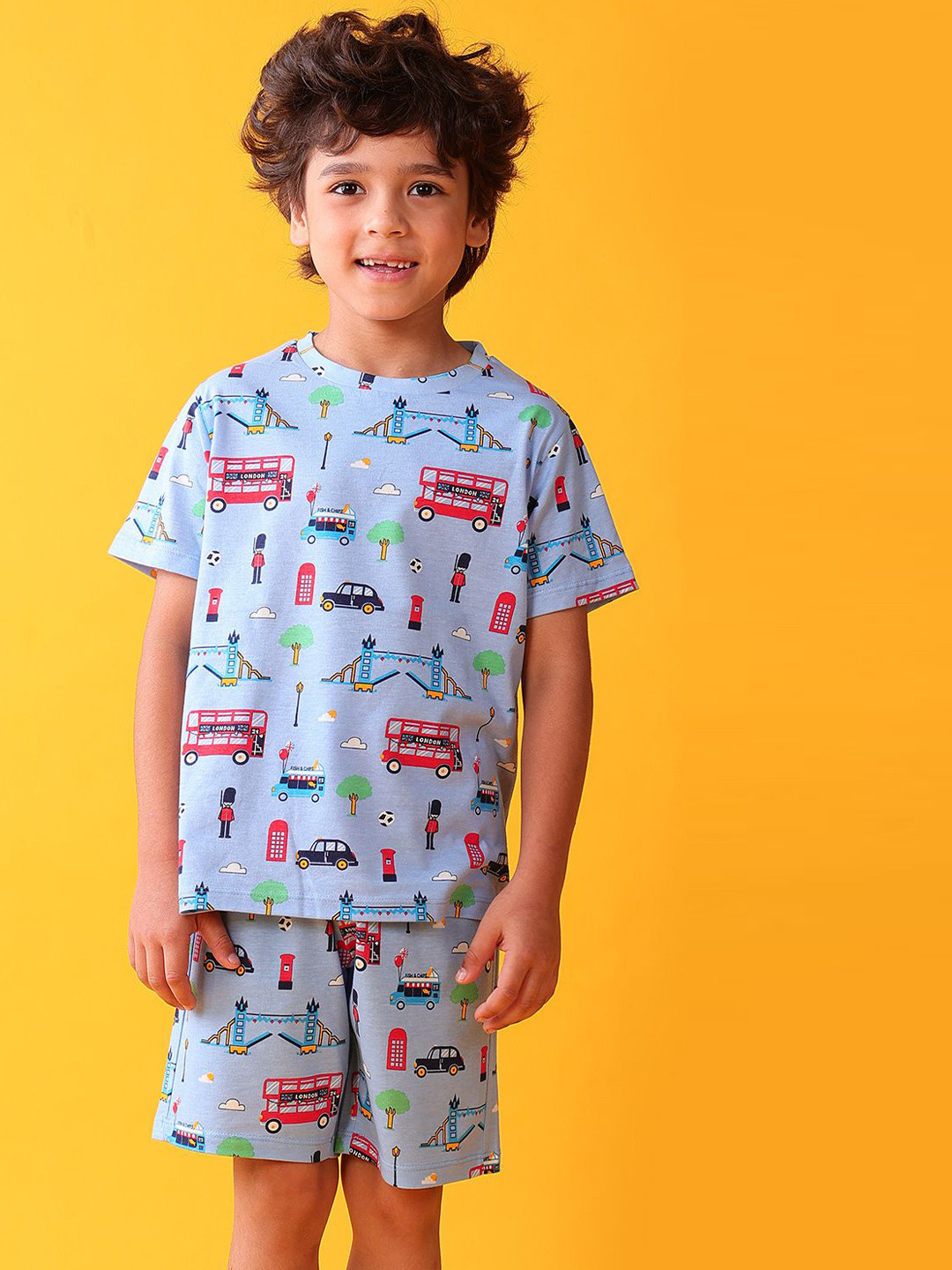 Anthrilo Pure Cotton London Boys Sleepwear Shorts Set Night suit