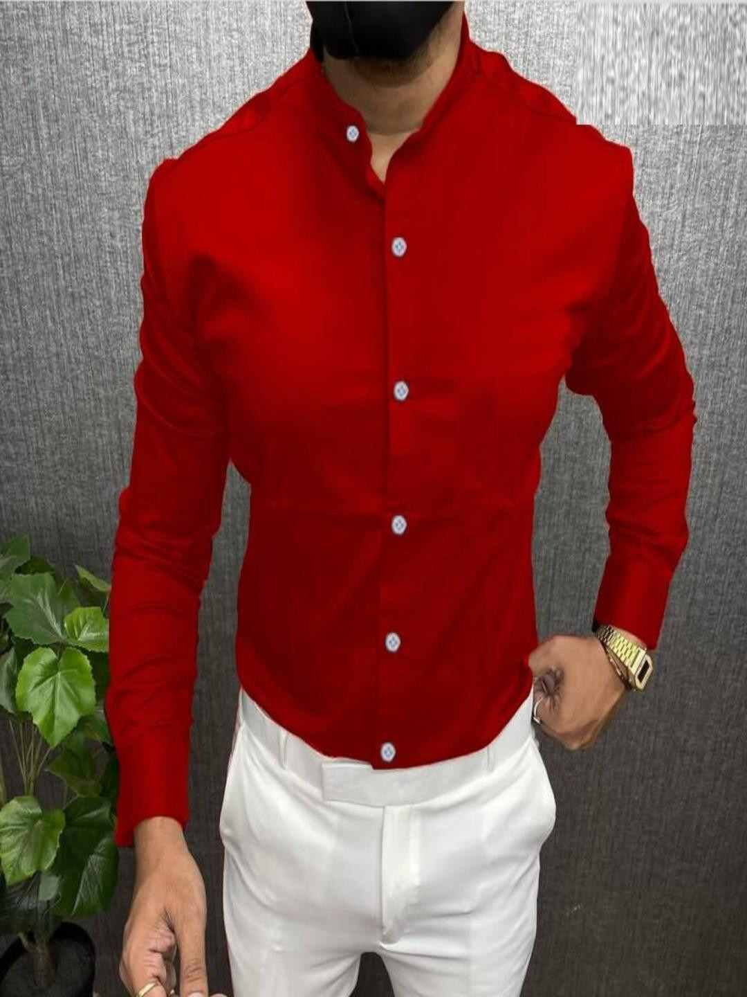 Mens Formal Full Sleeve Spread Collar 100% Cotton Shirt