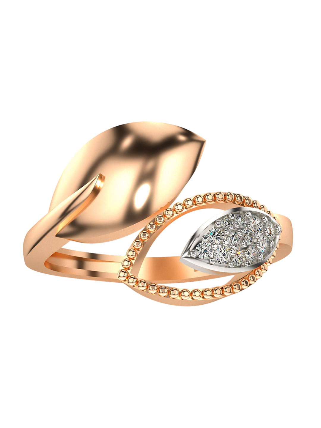 VALANOVA Rose Gold Plated Sterling Silver 0.10Ct Lab Grown Diamond Ring