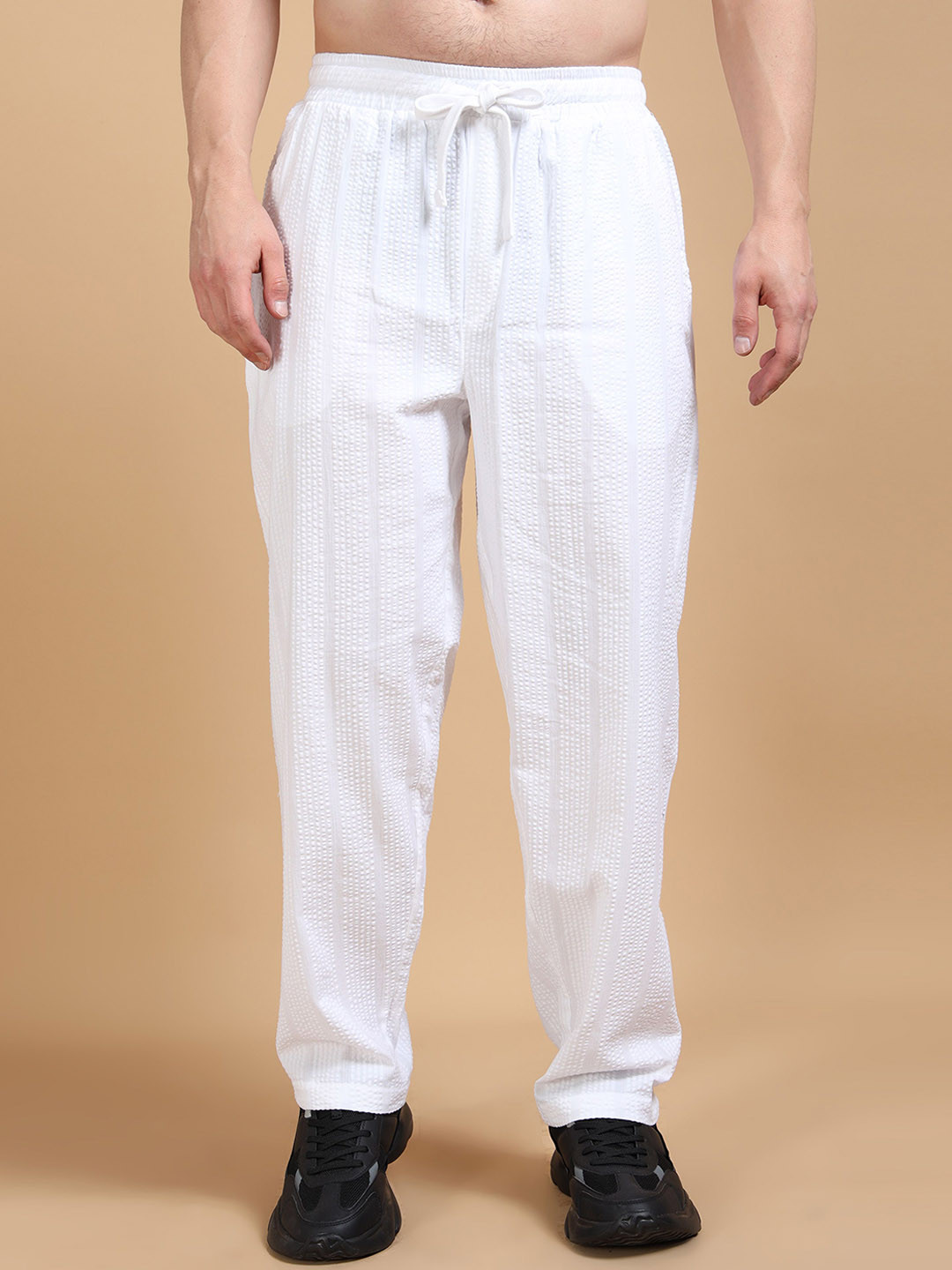 StitchX Men's Loungewear Textured Seersucker Resort Jogger Trouser