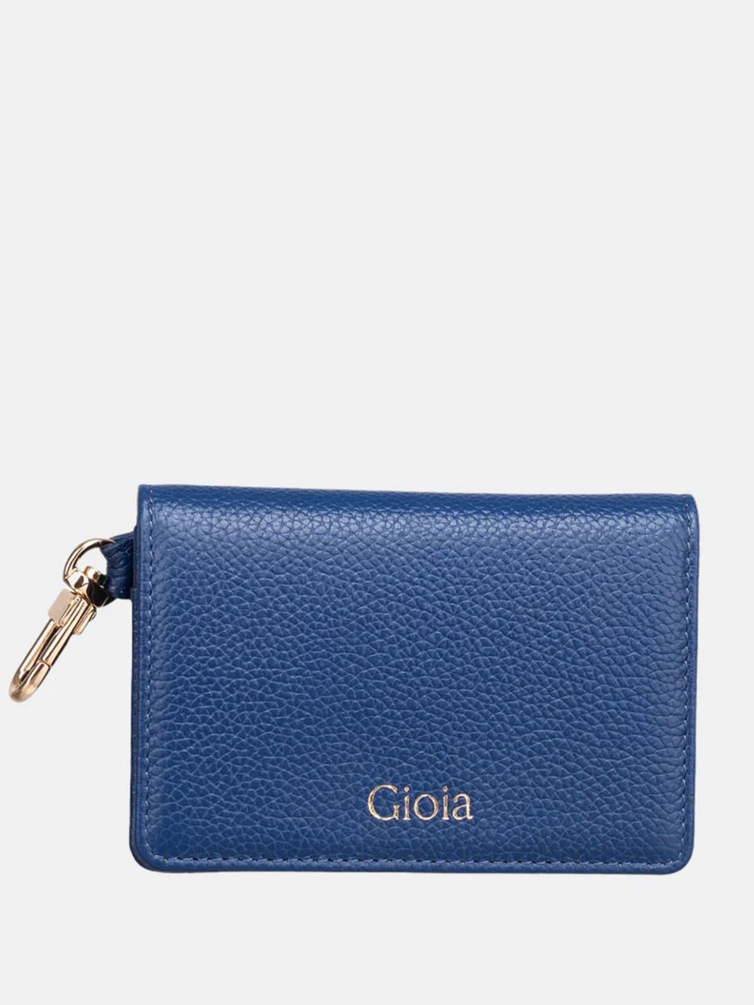 GIOIA Women Navy Leather Rom Credit Card Holder with RFID