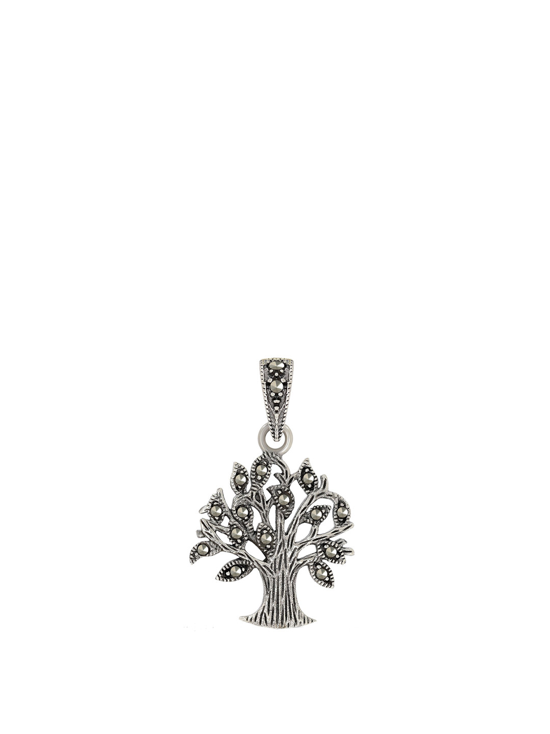BHIMA Unisex 925 Sterling Silver Tree Shaped Pendant