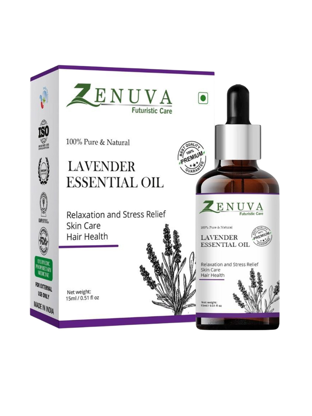 Zenuva Natural Lavender Essential Oil - 15 ml