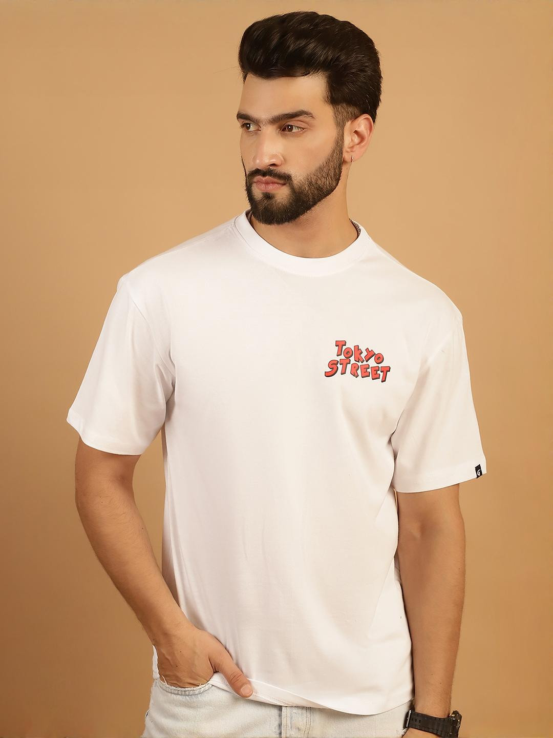 Oversized Graphic White T-Shirt