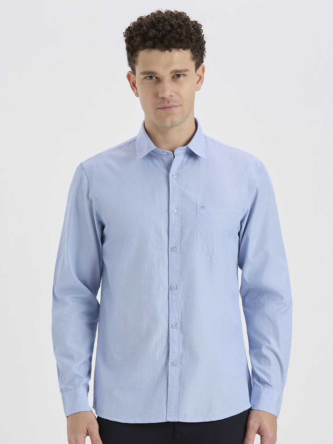 ROCKING SWAMY Men Spread Collar Cotton Casual Shirt