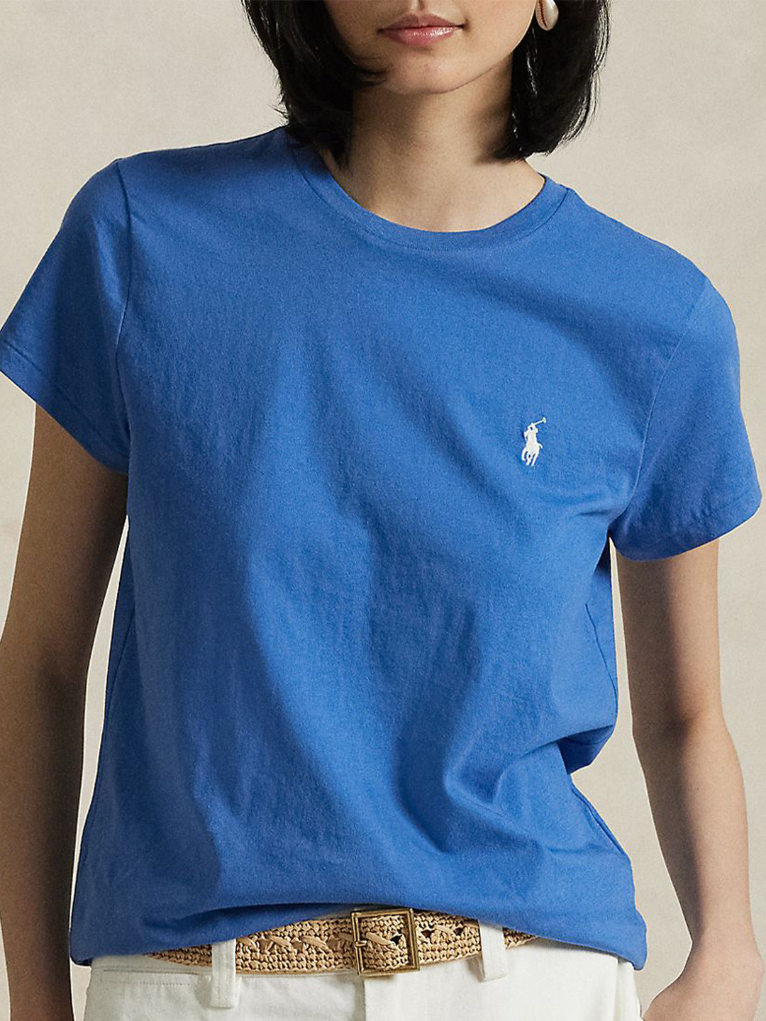 Polo Ralph Lauren Round Neck Pure Cotton Applique Slim-Fit T-Shirt