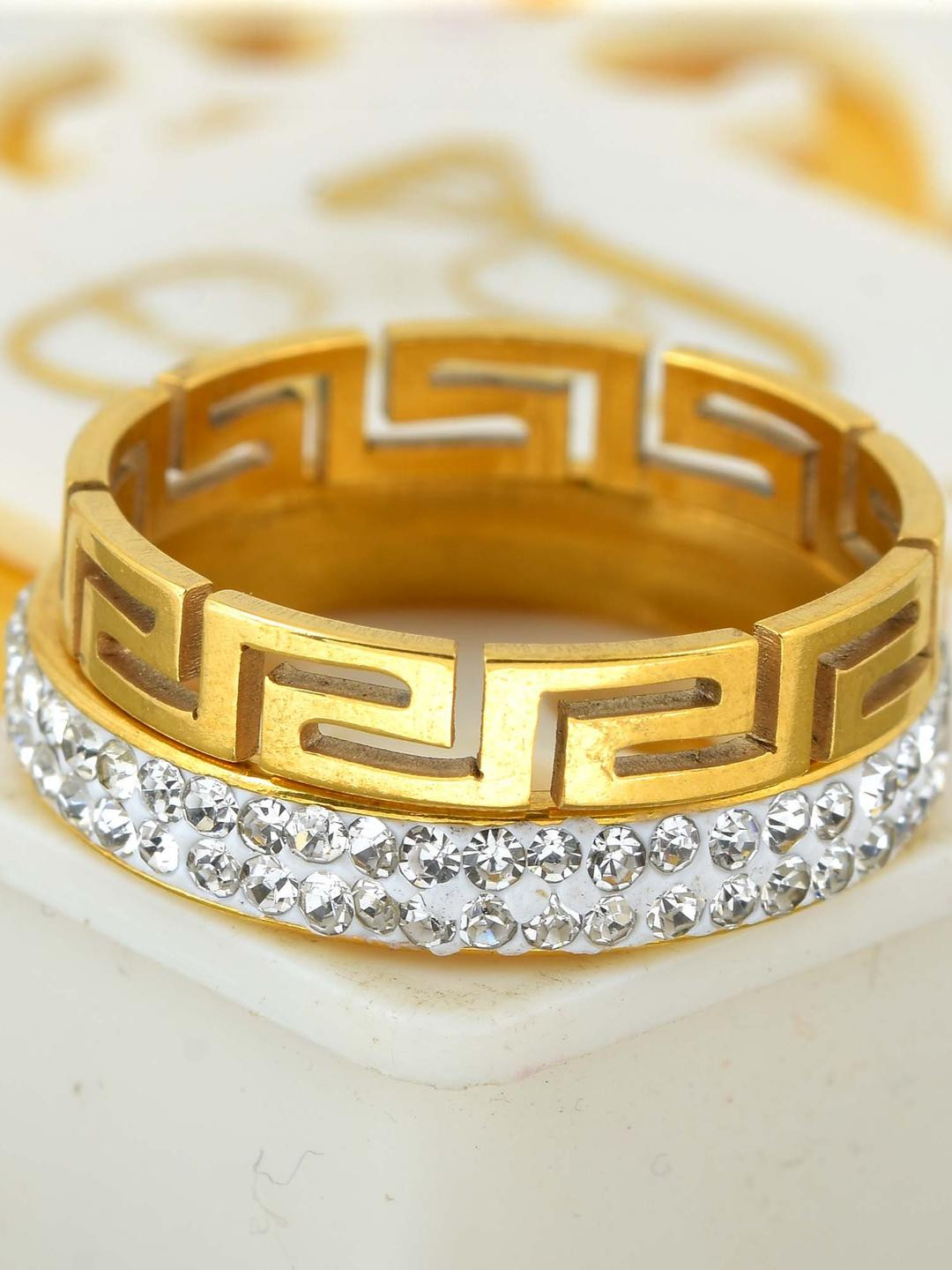 Gold Plated International Designer Fashion Finger Ring Women