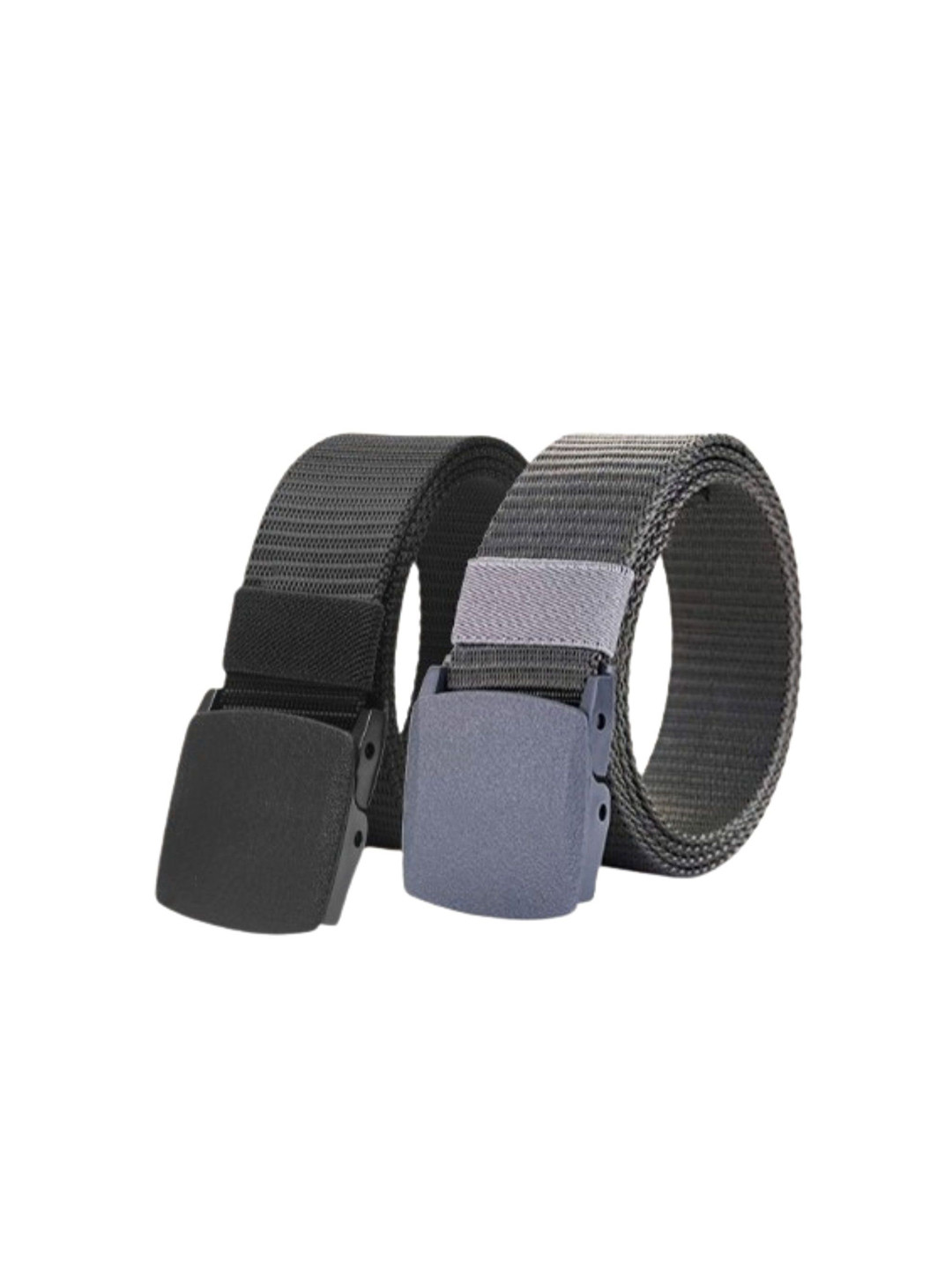 Niddleman Men Set Of 2 Woven Design Belt With Slider Buckle Closure