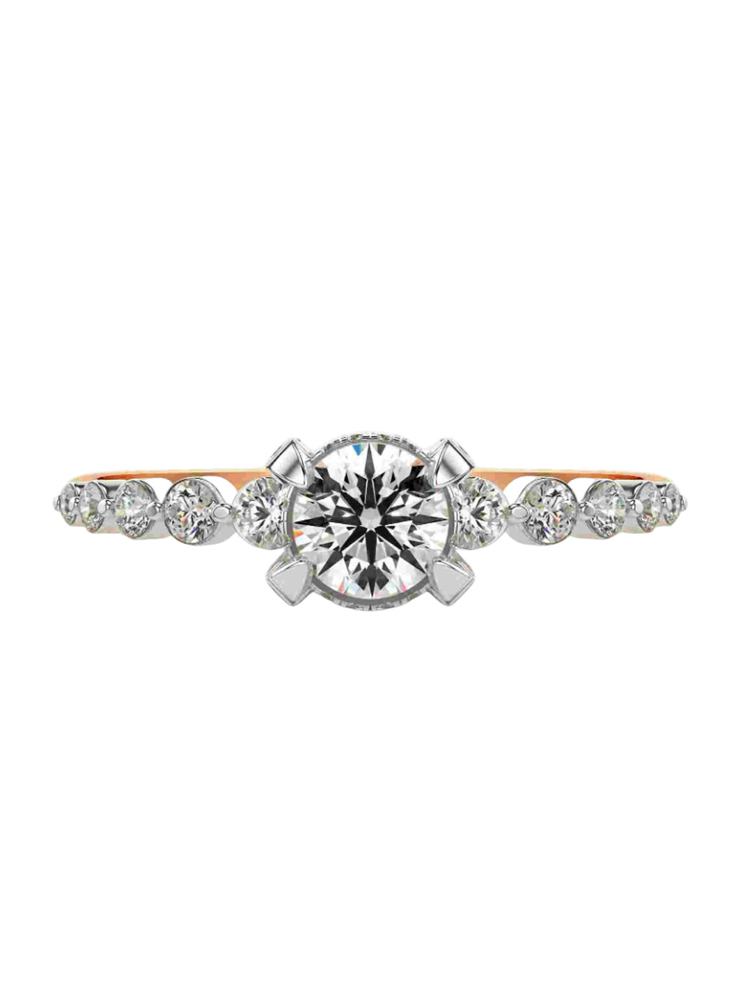 VALANOVA Women 18 Kt 925 Sterling Silver Lab Grown 0.63 CT Diamond Ring 2.51 gm