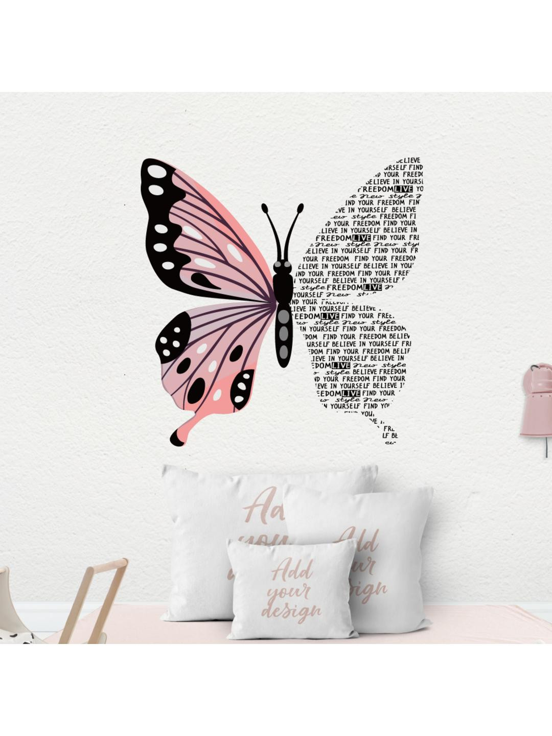INDIAN ROYALS Butterfly Motivational Quote Wall Sticker