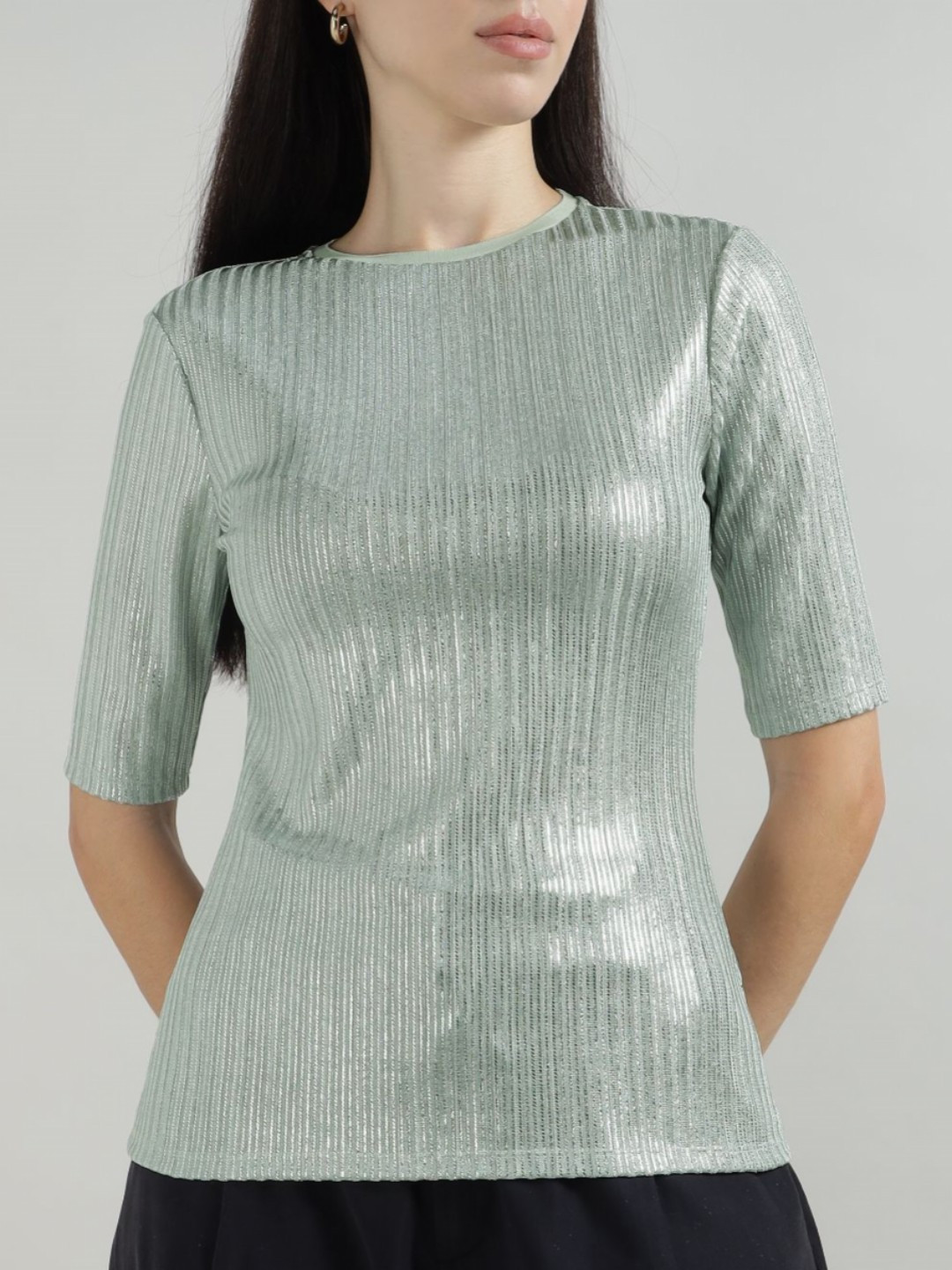 Ted Baker Women Immii Metallic Slim Fit T-shirt