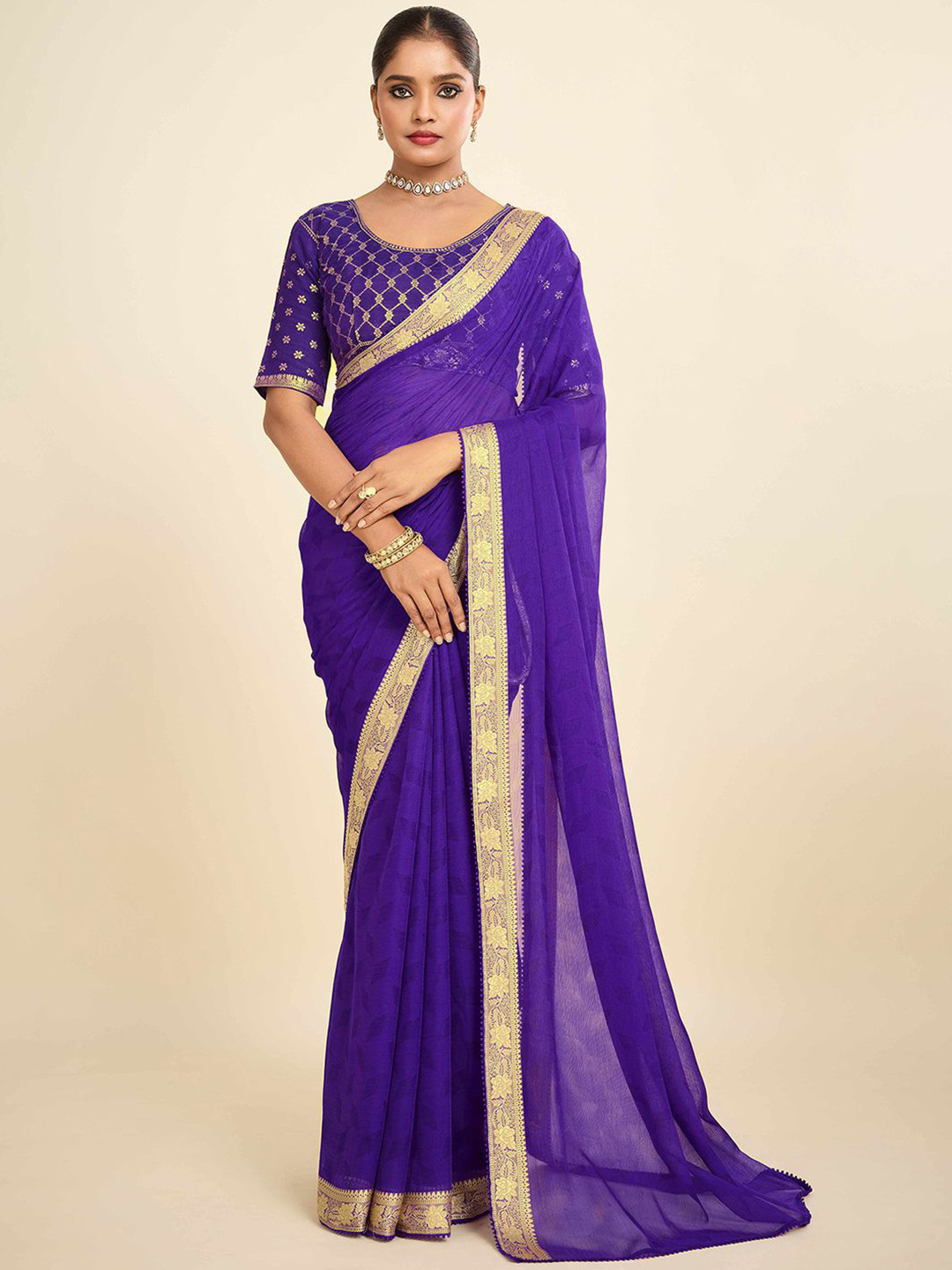 all about you Saree With Unstiched Blouse