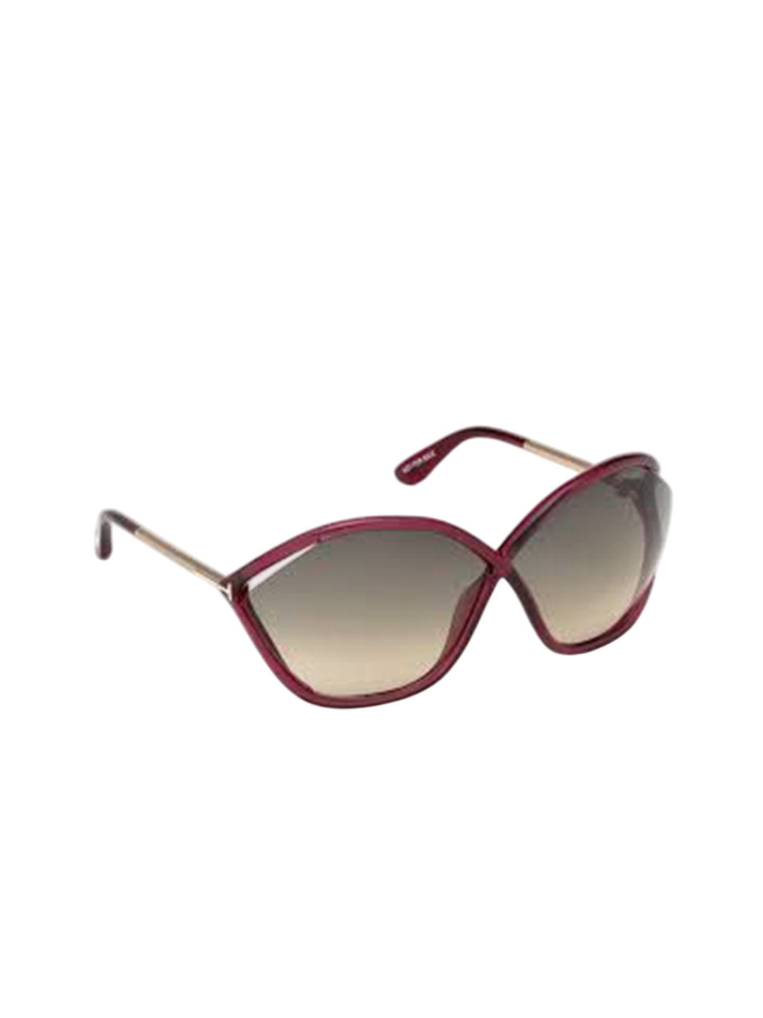 Tom Ford Women Red Oversized Sunglasses with UV Protected Lens FT0529 71 77B