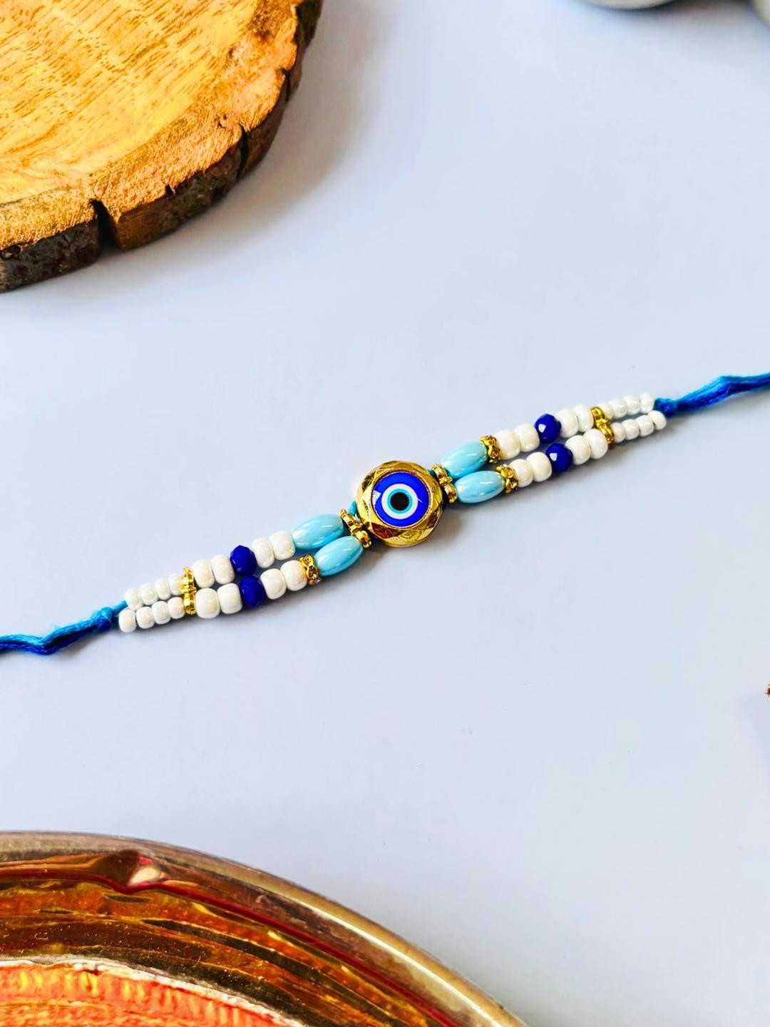 Sangria Blue Evil Eye Rakhi