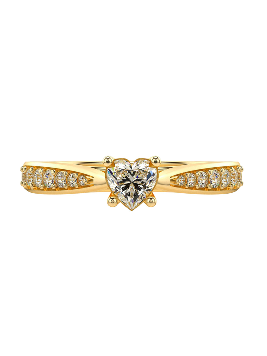 VALANOVA Women 18 Kt Sterling Silver Plated Lab Grown Diamond 0.48cts