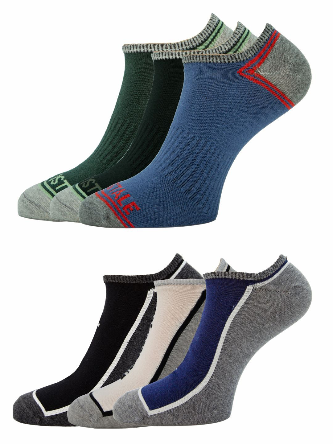 Aeropostale Men Pack Of 6 NoShow Ankle Length Socks