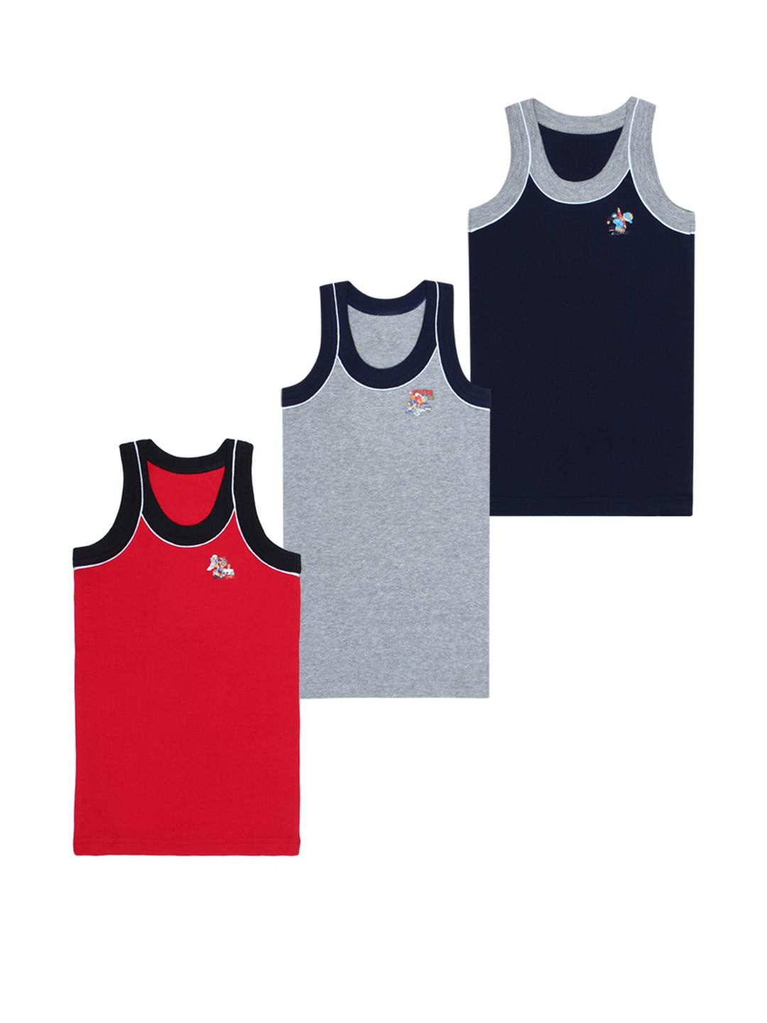 Kritiu Boys Innerwer Vest - Pack Of 3
