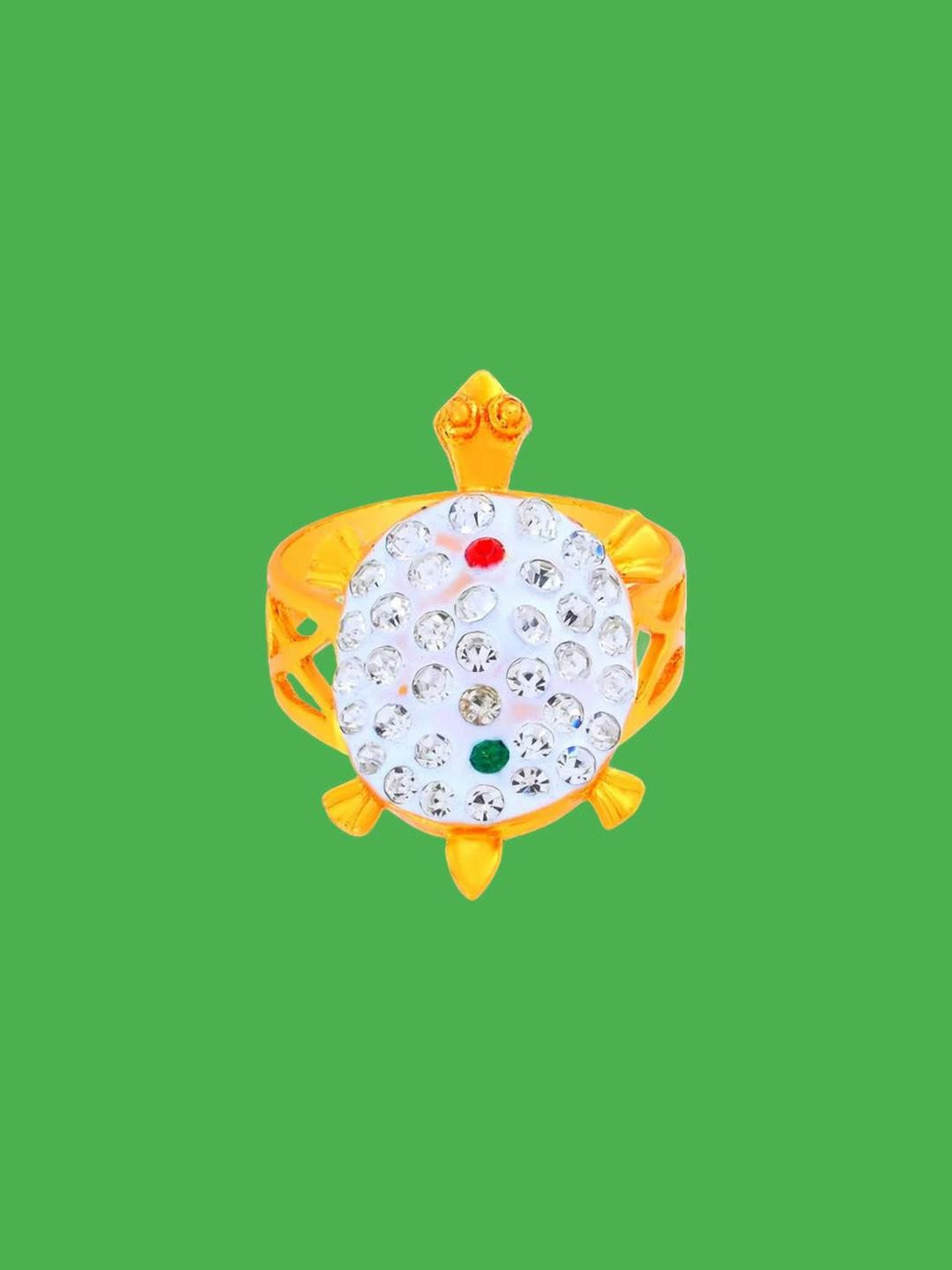 Dynamic Retail Global Tortoise Turtle Kachua Meru Ring for Men Women Boys Girl Vastu Fengshui R-A1 Brass Gold Plated Ring ()