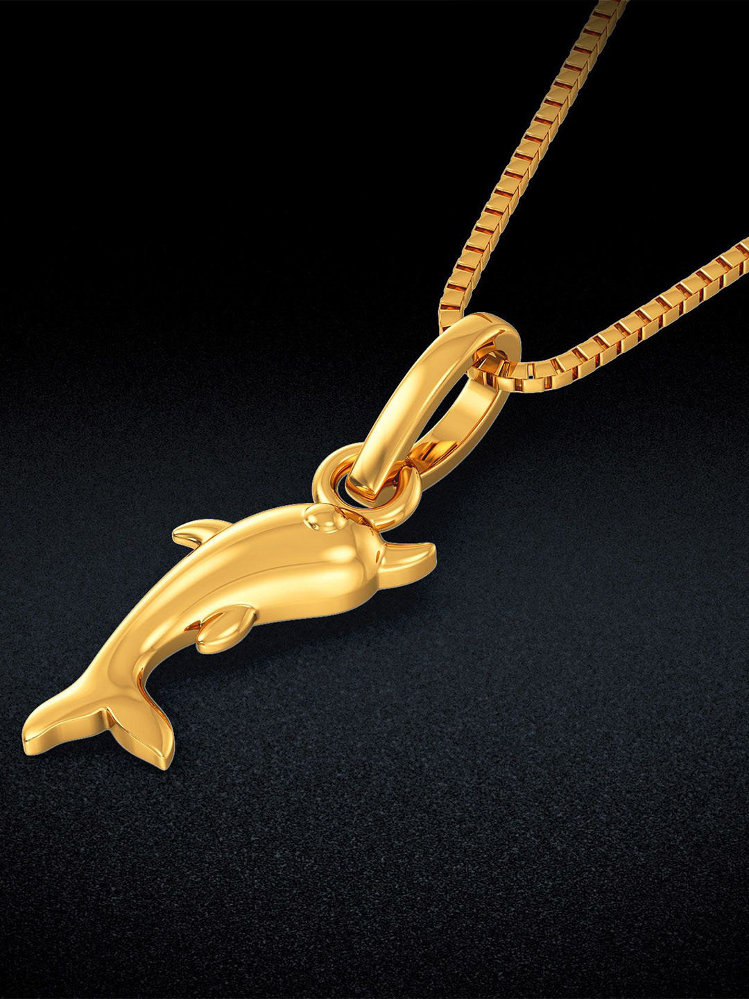 Joyalukkas Graceful Dolphin Gold Pendant