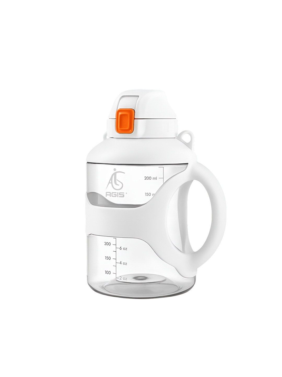AGIS White & Orange Flip Top Shaker - 2200 ml