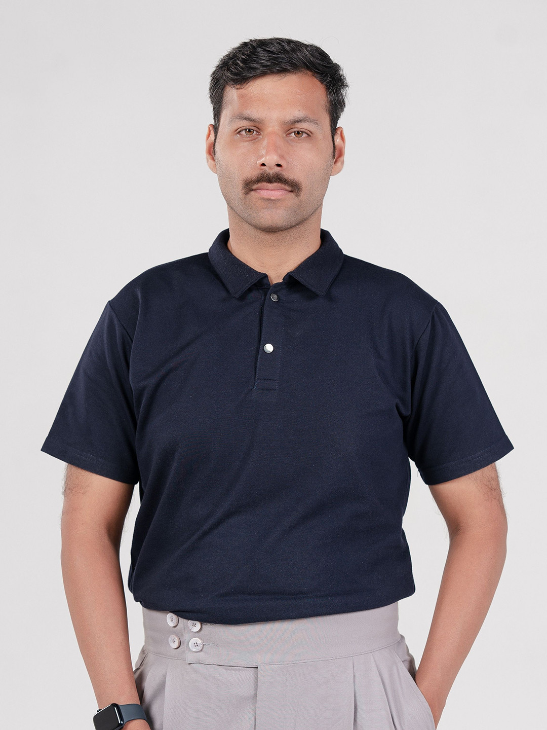 CABIN COMFY Men Polo Collar T-shirt