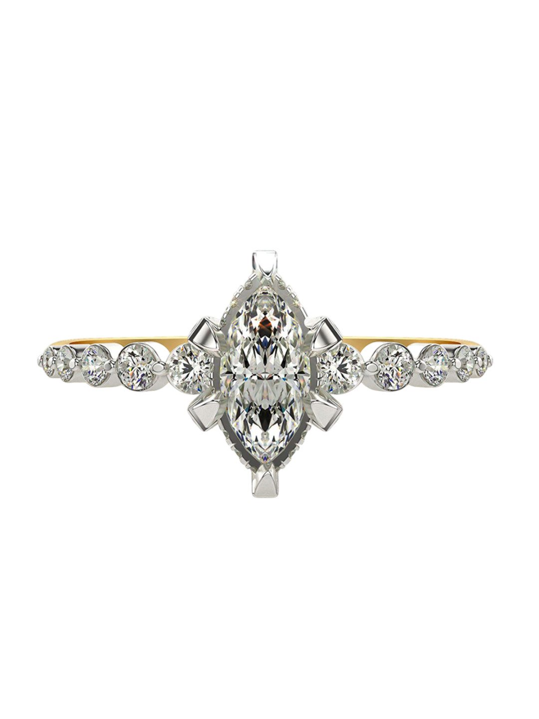 VALANOVA Women 18 Kt Gold Lab Grown 0.74 CT Diamond Ring 2.03 gm