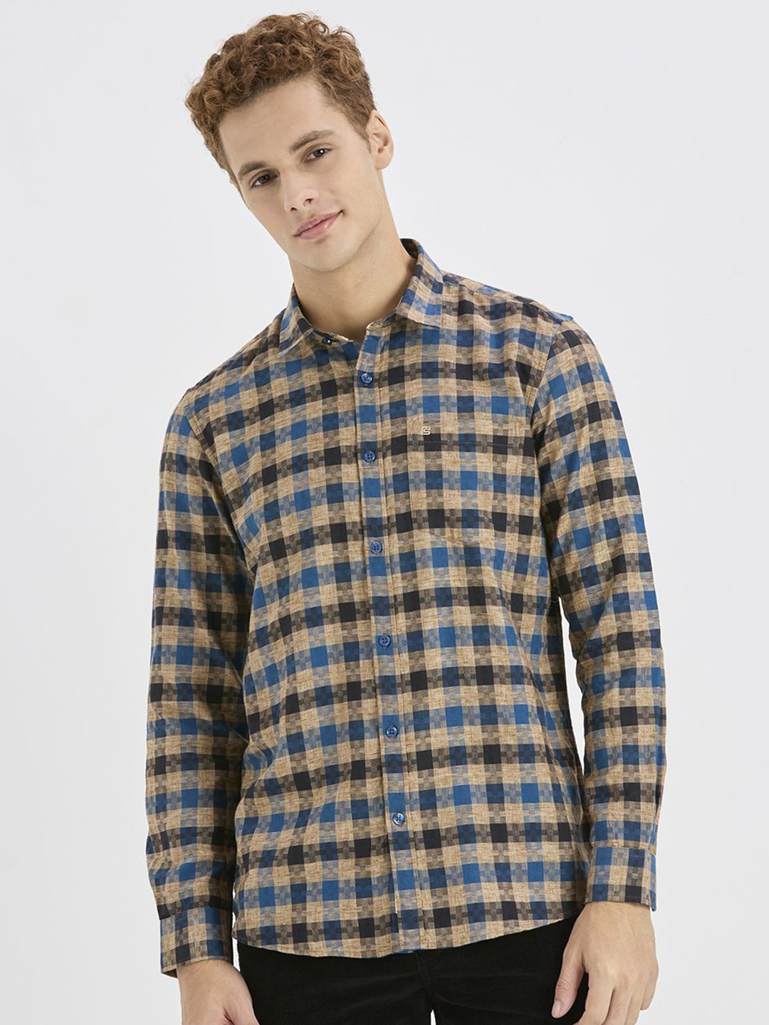 ROCKING SWAMY Men Checked Regular Fit Casual Shirt