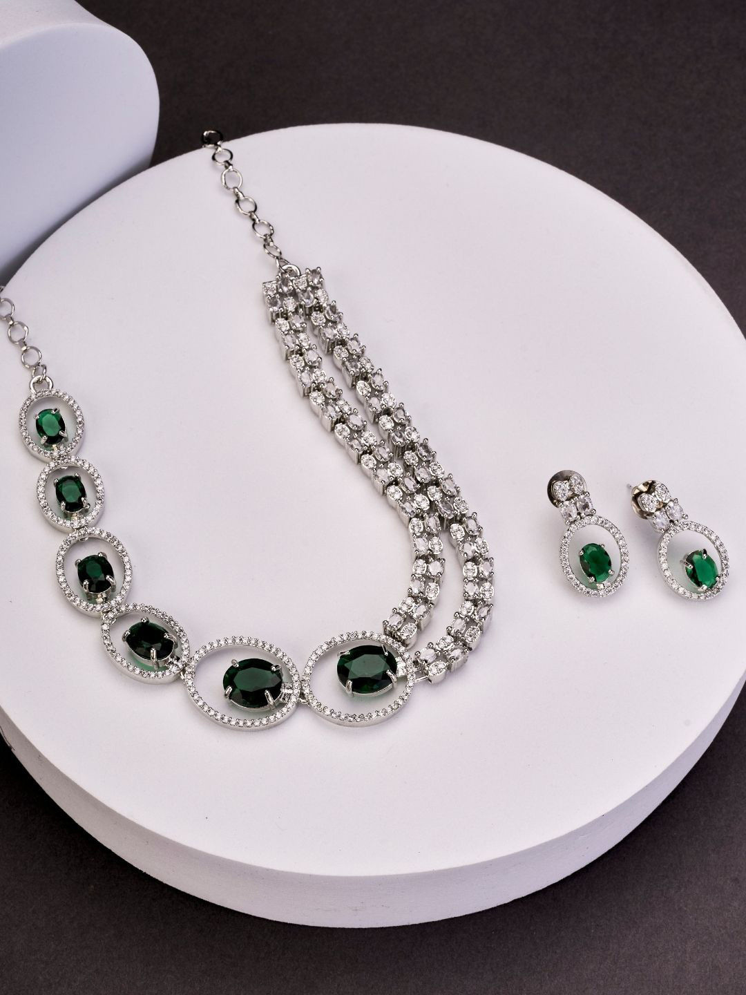 Opal Touch Stone-Studded Jewellery Set