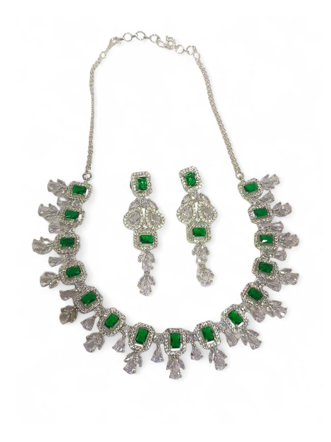 RinGold Women Green Jewellery Set