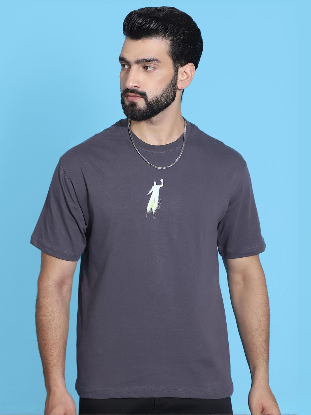 Oversized Graphic Grey T-Shirt