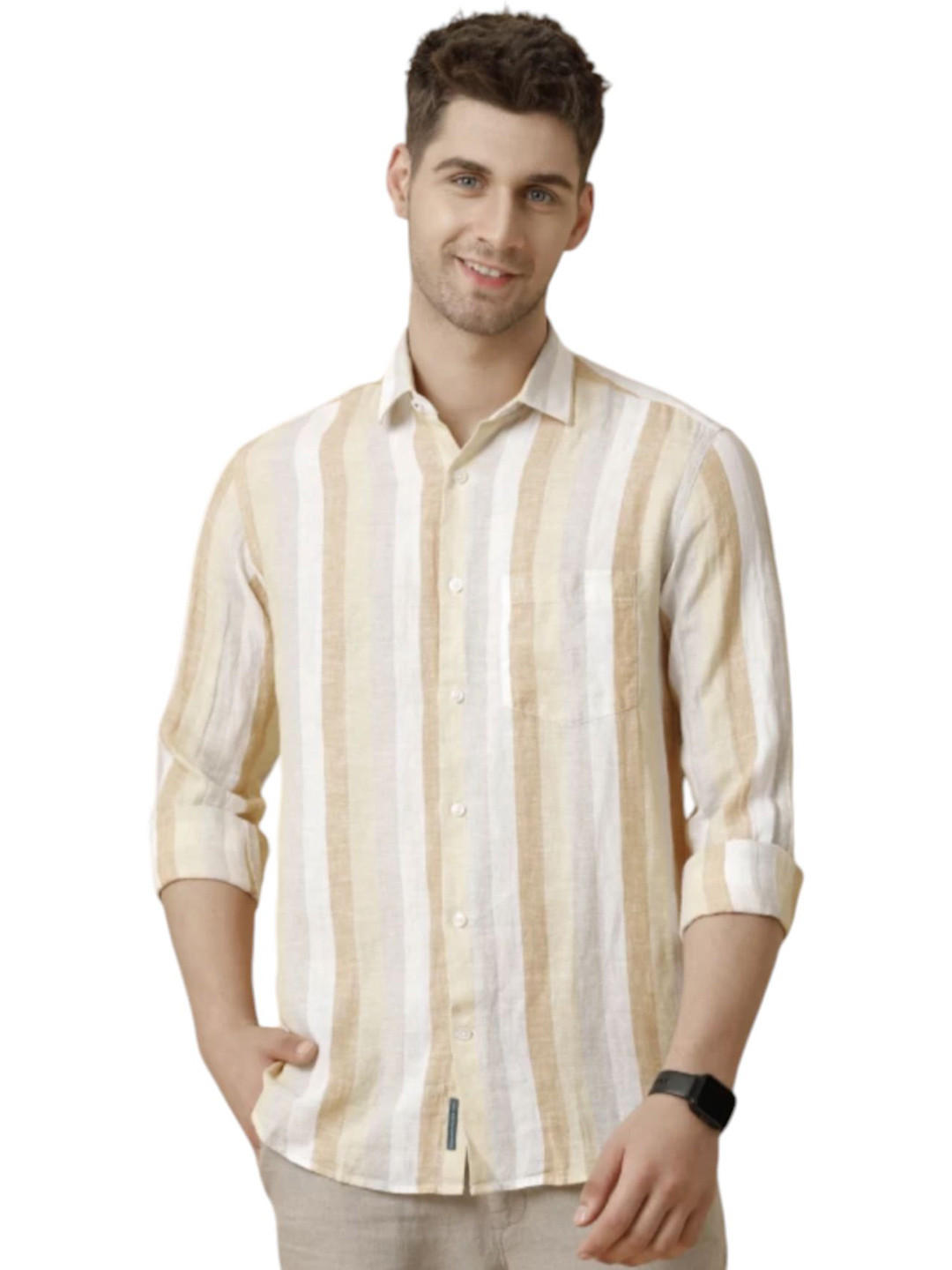 QUMASH FASHION Men Vertical Stripes Regular Fit Casual Shirt