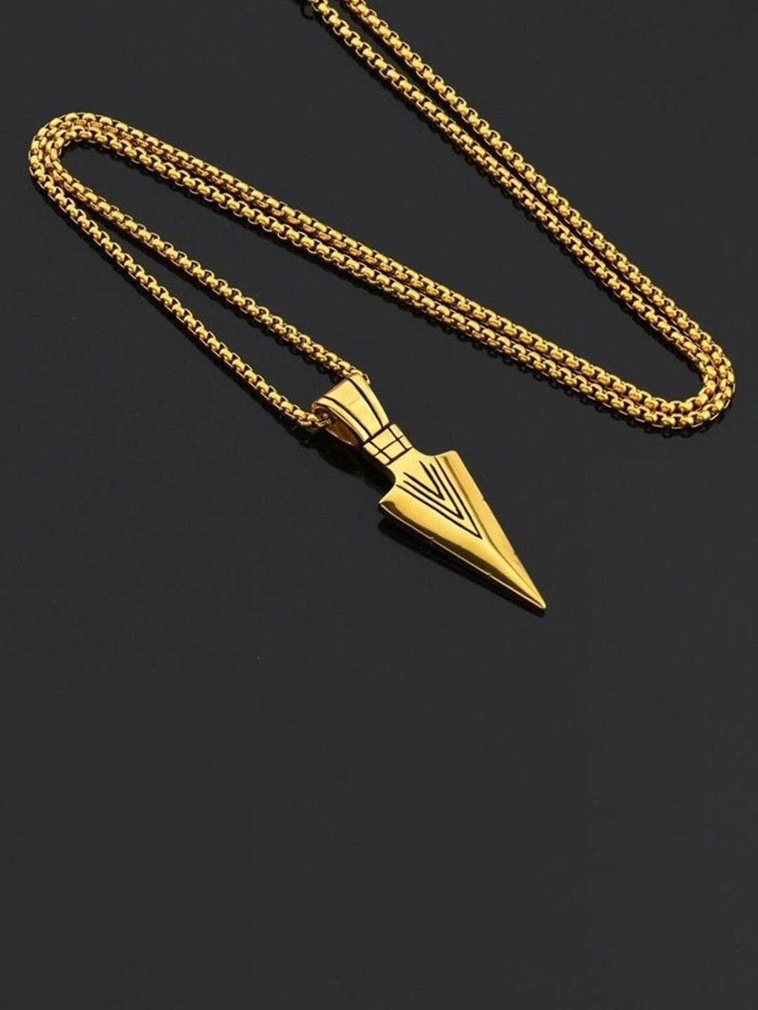 Crazy Fashion Unisex Stainless Steel Triangular Pendant With Chain