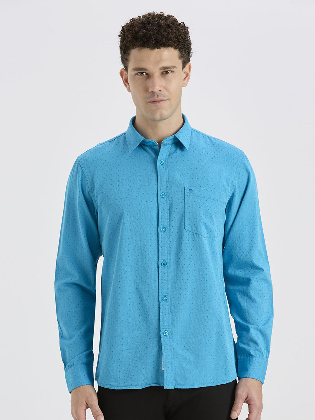 ROCKING SWAMY Men Micro Ditsy Printed Cotton Casual Shirt