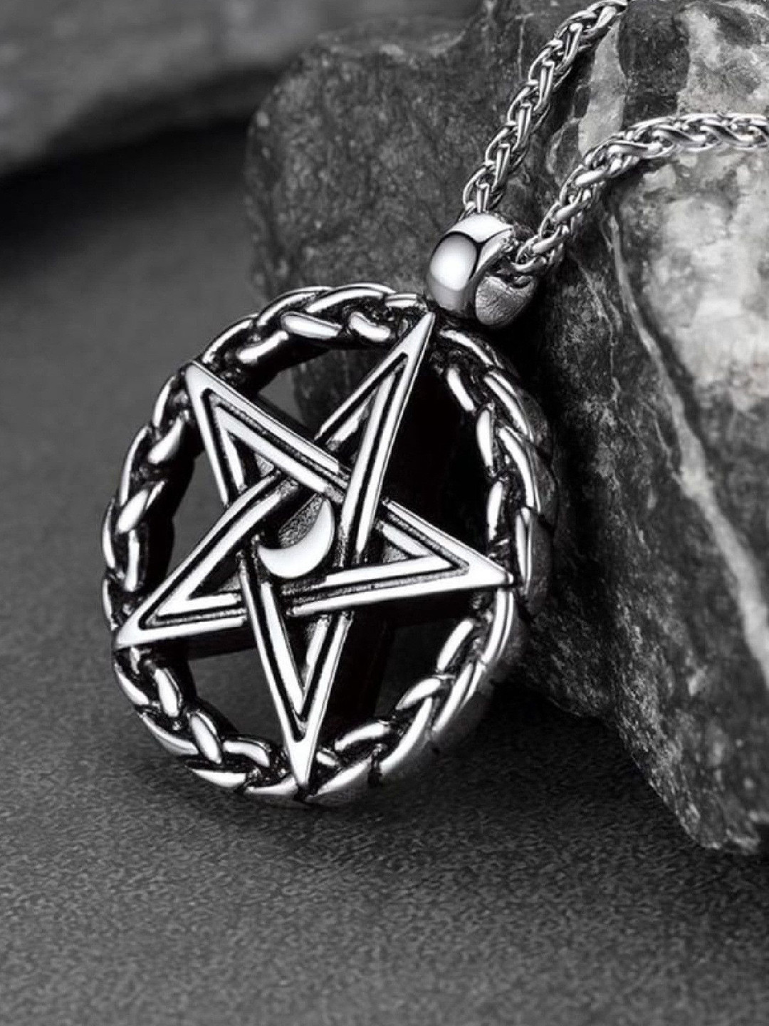 Crazy Fashion Unisex Stainless Steel Star Shaped Pendant