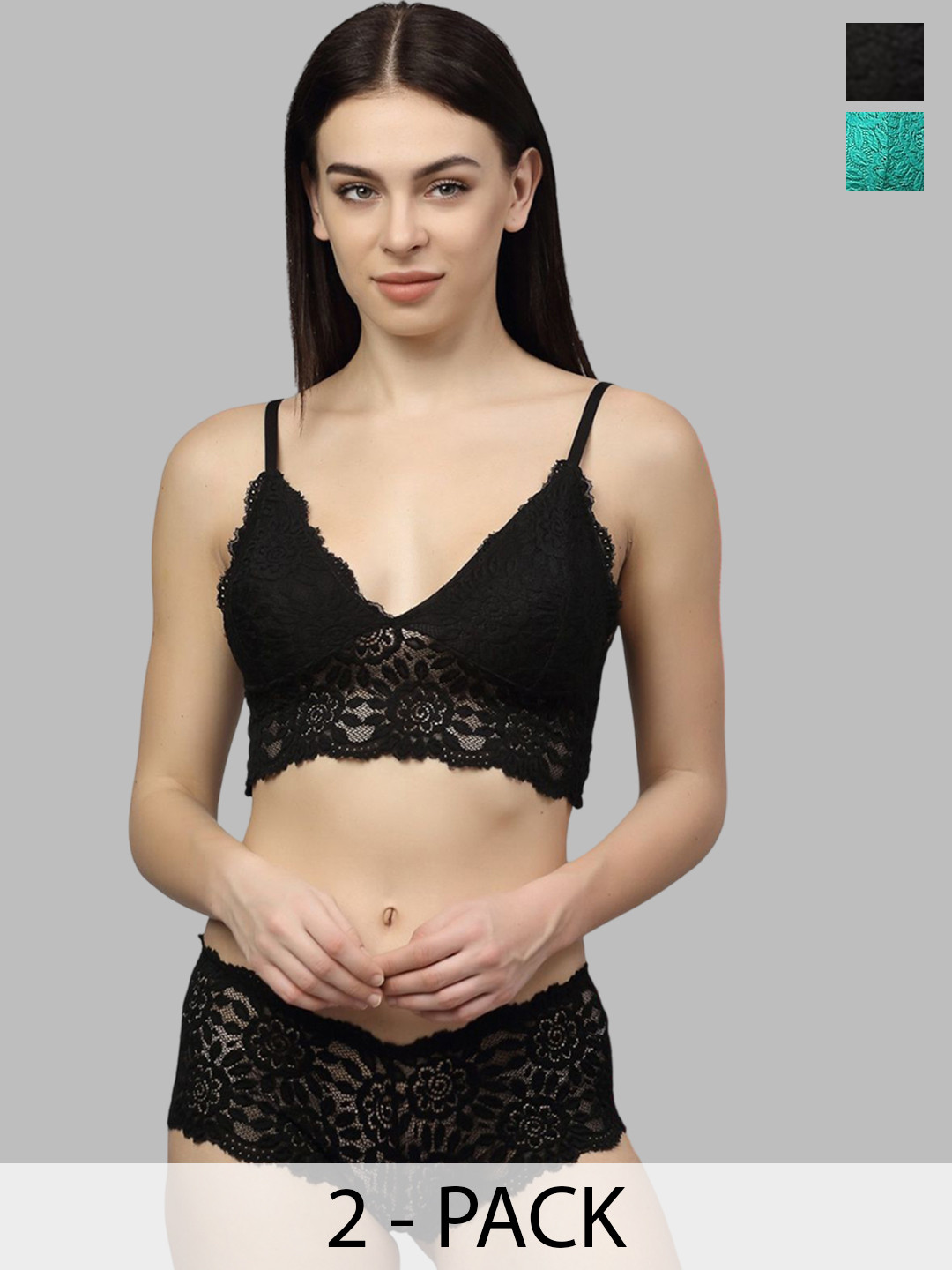 Samvar Pack Of 2 Non Padded Lingerie Sets B_Till-Set_Bl,G