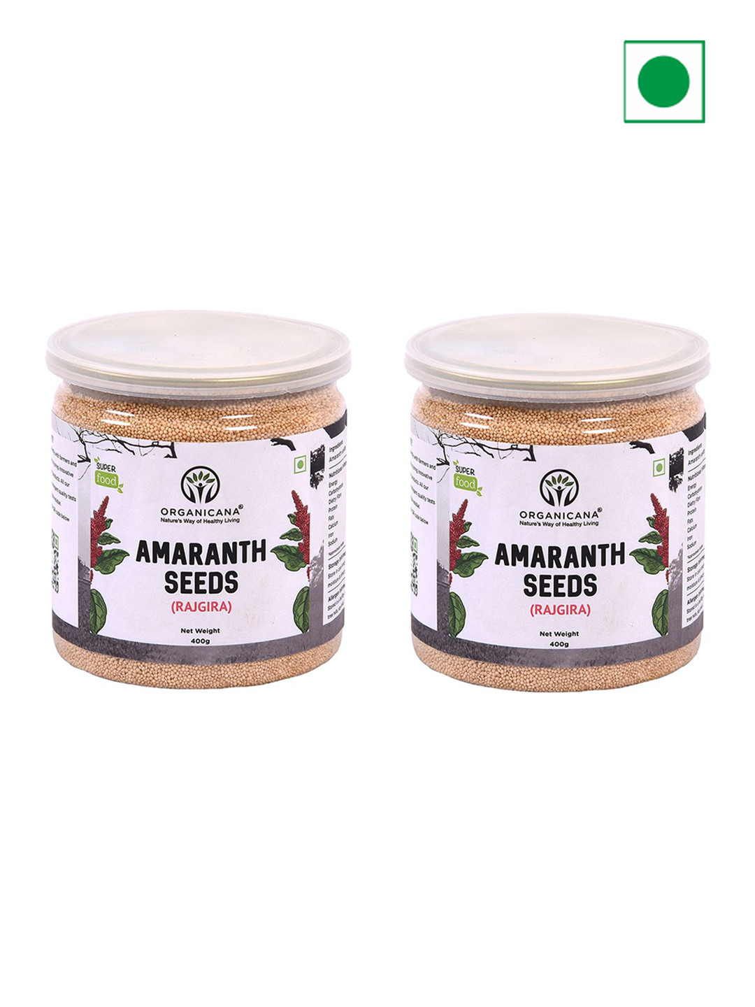 Organicana Pack Of 2 Whole Amaranth Seeds - 800gm