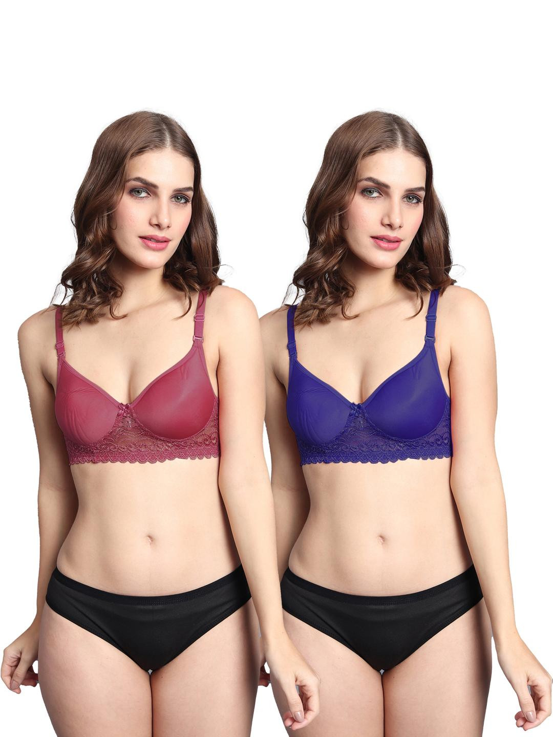 Samvar Women Maroon Lingerie Set