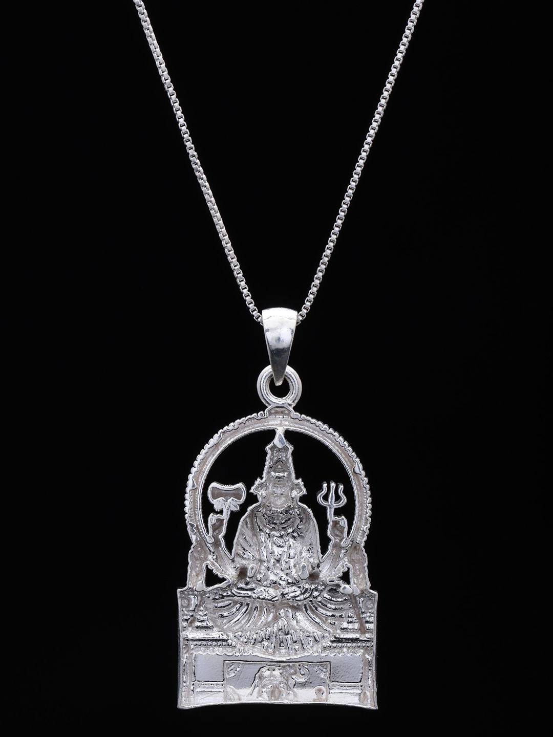 Exotic India Sterling Silver Sri Mannamma Devi Pendant