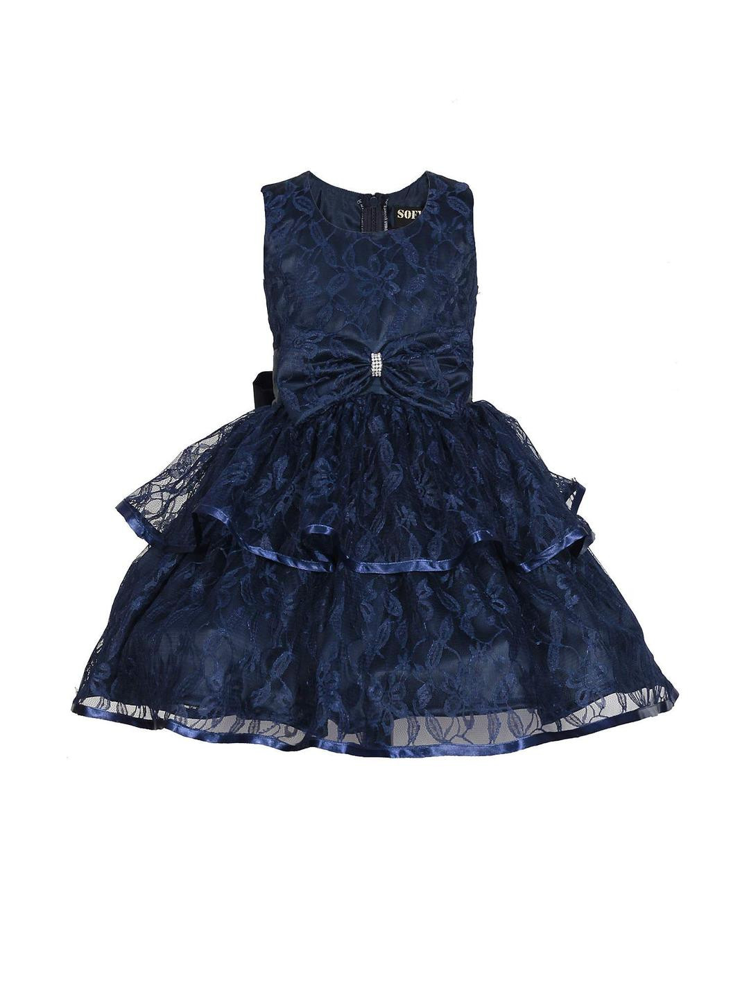 Shahina Fashion Girls Satin Knee Length Short Princess Dress